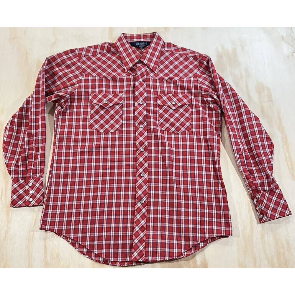 Lariat Western Pearl Snap Work Shirt Size Large Cowboy Rodeo Festival VTG